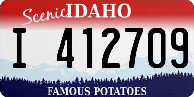 ID license plate I412709