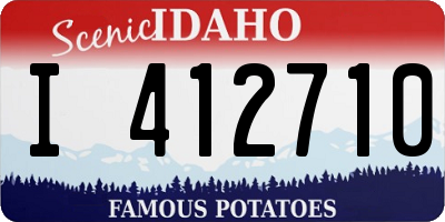 ID license plate I412710
