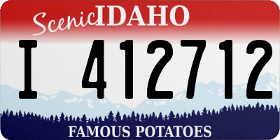 ID license plate I412712
