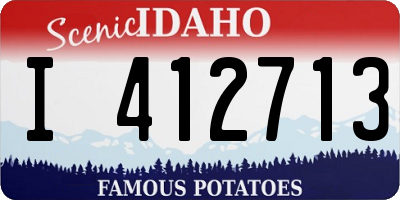 ID license plate I412713
