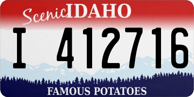 ID license plate I412716