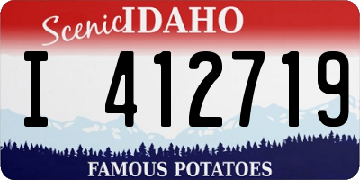 ID license plate I412719