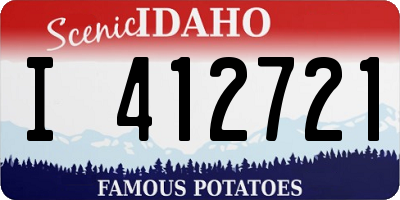 ID license plate I412721