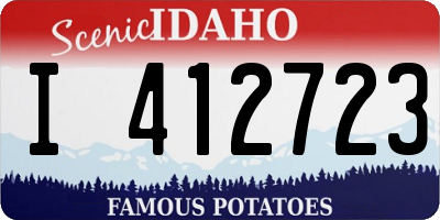 ID license plate I412723