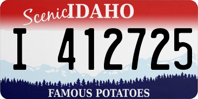 ID license plate I412725