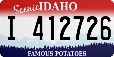 ID license plate I412726