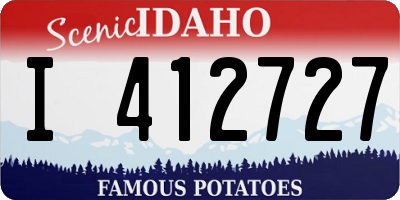 ID license plate I412727