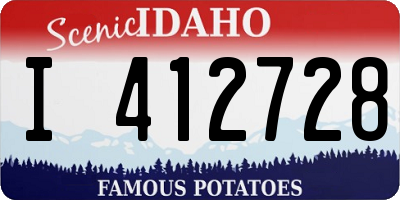 ID license plate I412728