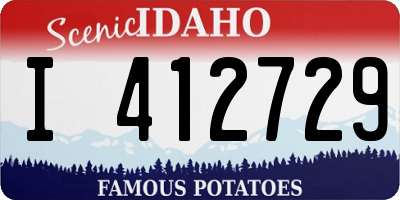 ID license plate I412729