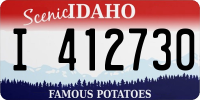 ID license plate I412730