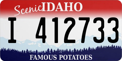 ID license plate I412733