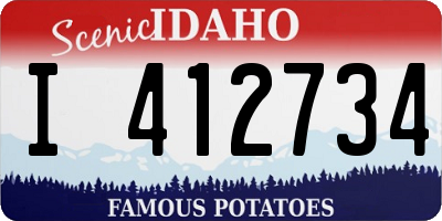 ID license plate I412734