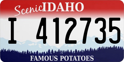 ID license plate I412735
