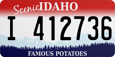 ID license plate I412736