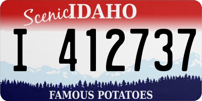 ID license plate I412737