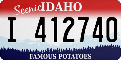 ID license plate I412740