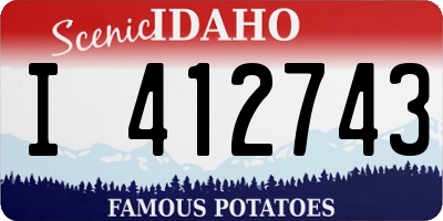 ID license plate I412743