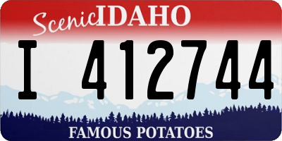 ID license plate I412744