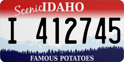 ID license plate I412745