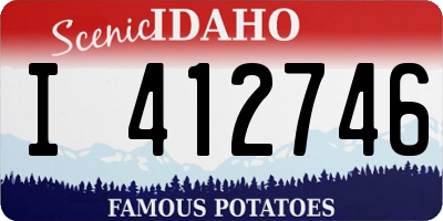 ID license plate I412746