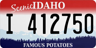 ID license plate I412750