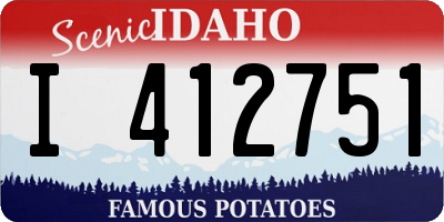 ID license plate I412751
