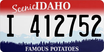 ID license plate I412752