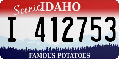 ID license plate I412753