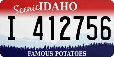 ID license plate I412756