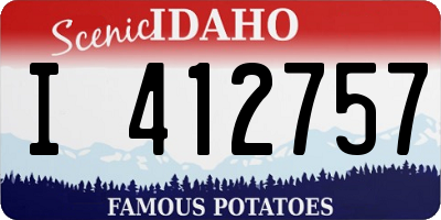 ID license plate I412757