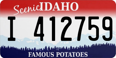 ID license plate I412759