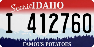 ID license plate I412760