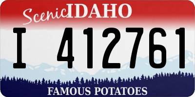 ID license plate I412761
