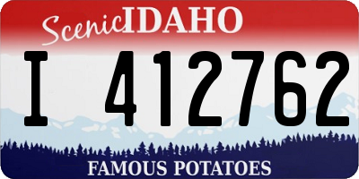ID license plate I412762