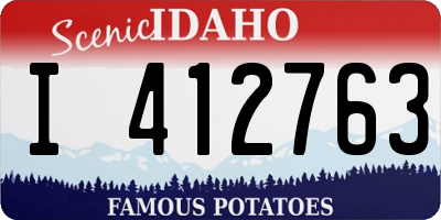 ID license plate I412763