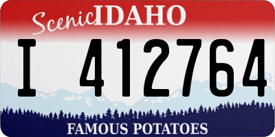 ID license plate I412764