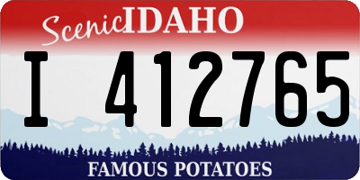 ID license plate I412765