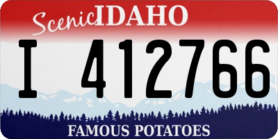 ID license plate I412766