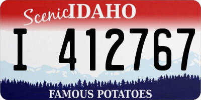 ID license plate I412767