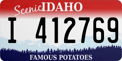ID license plate I412769