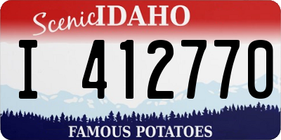 ID license plate I412770