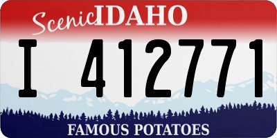 ID license plate I412771