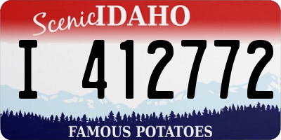 ID license plate I412772