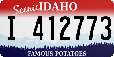 ID license plate I412773