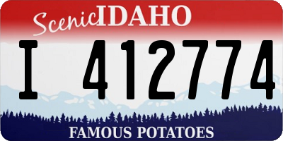 ID license plate I412774