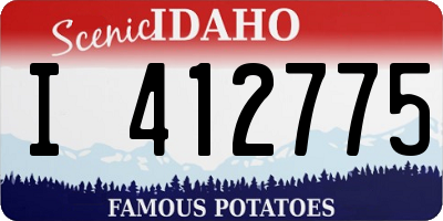ID license plate I412775
