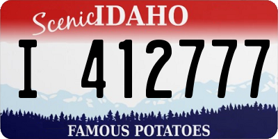 ID license plate I412777
