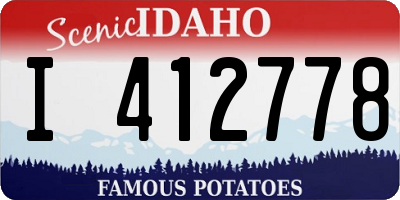 ID license plate I412778