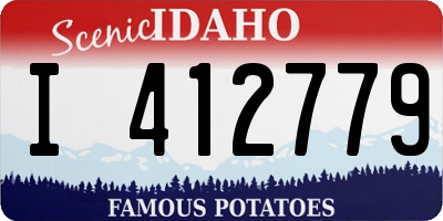 ID license plate I412779