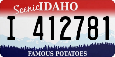 ID license plate I412781